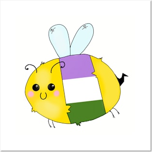 Pride Bees - Genderqueer Posters and Art